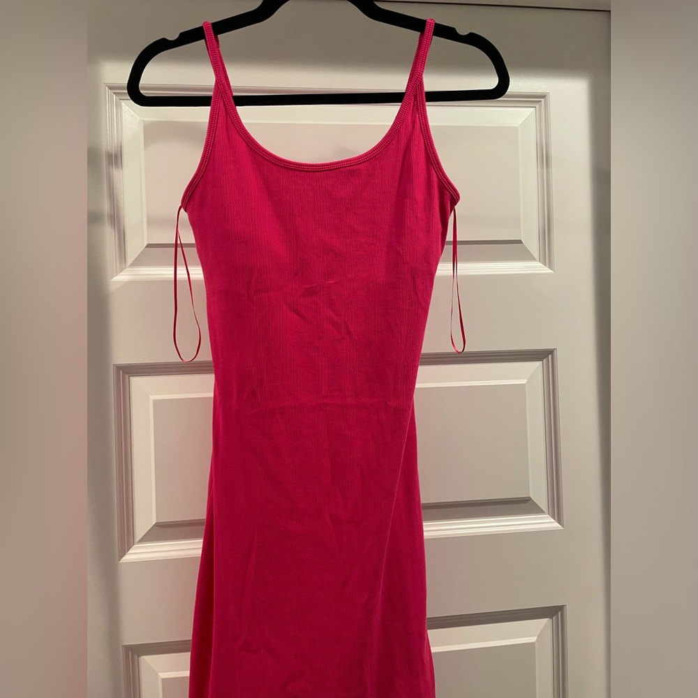 Medium hot pink tank dress